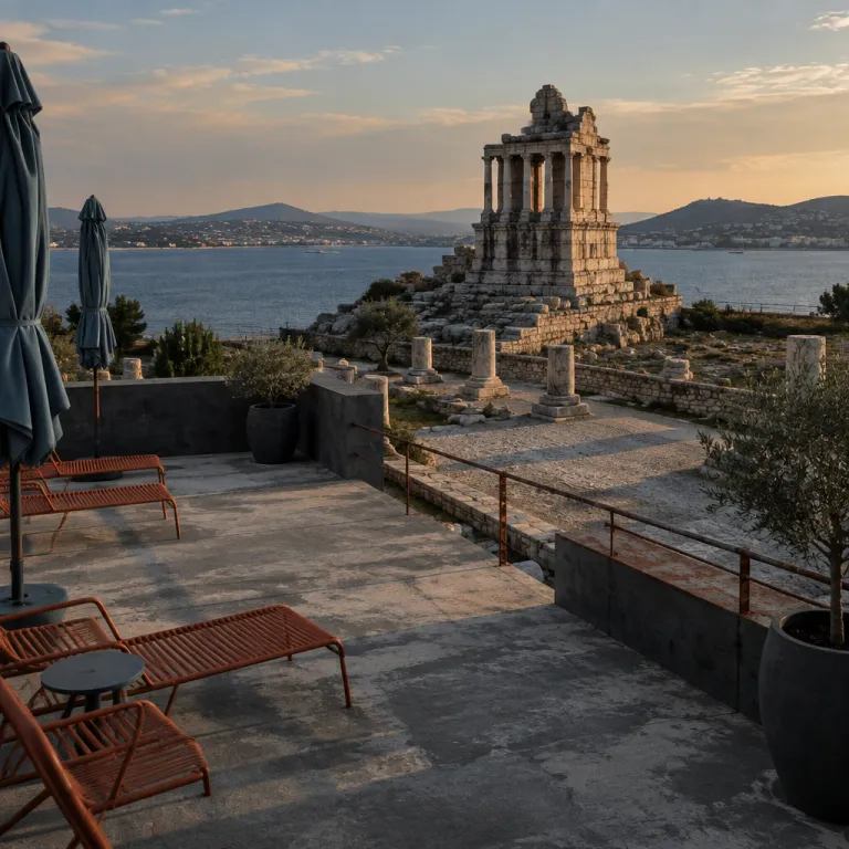 Staying in the shadow of the mausoleum at Halicarnassus in Bodrum